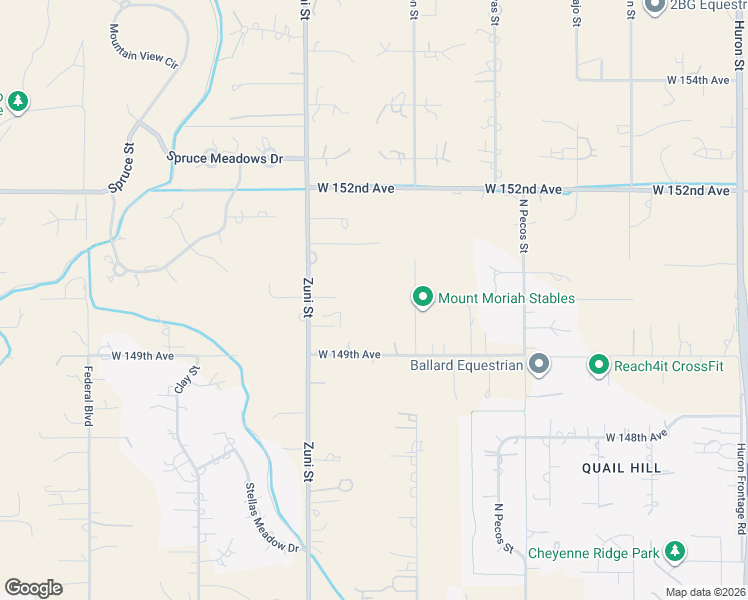 map of restaurants, bars, coffee shops, grocery stores, and more near 2198 West 150th Avenue in Broomfield