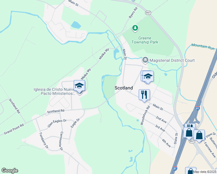 map of restaurants, bars, coffee shops, grocery stores, and more near in Scotland