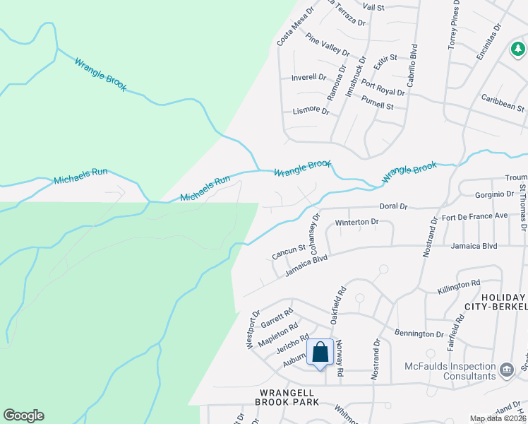 map of restaurants, bars, coffee shops, grocery stores, and more near 15 Elkton Court in Toms River