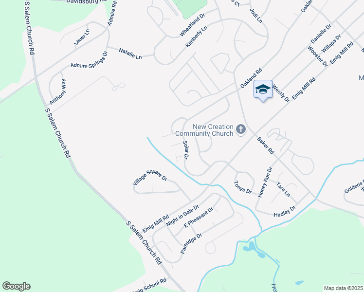 map of restaurants, bars, coffee shops, grocery stores, and more near 3129 Galaxy Road in Dover