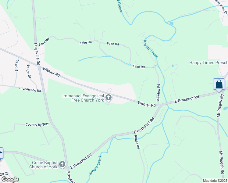 map of restaurants, bars, coffee shops, grocery stores, and more near 1155 Witmer Road in York