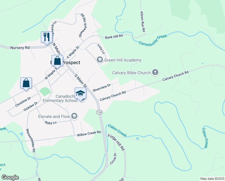 map of restaurants, bars, coffee shops, grocery stores, and more near 15 Creekside Drive in Wrightsville