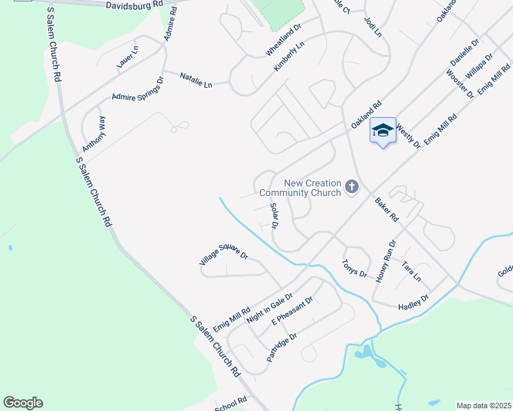 map of restaurants, bars, coffee shops, grocery stores, and more near 3109 Galaxy Road in Dover