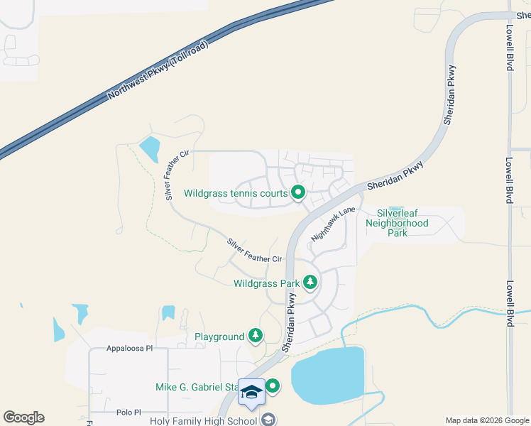 map of restaurants, bars, coffee shops, grocery stores, and more near 4946 Buffalo Grass Loop in Broomfield