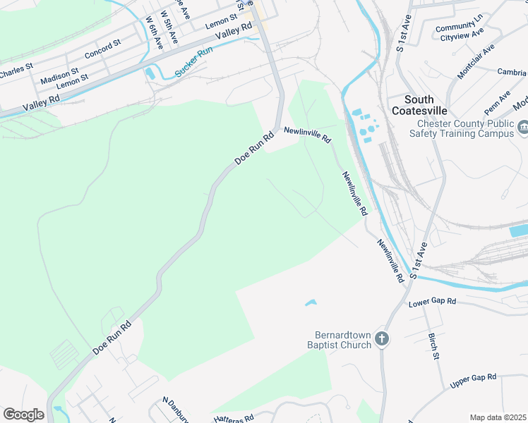 map of restaurants, bars, coffee shops, grocery stores, and more near 185 Doe Run Road in Coatesville
