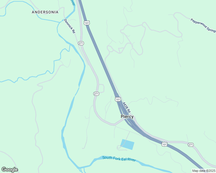 map of restaurants, bars, coffee shops, grocery stores, and more near 80651 California 271 in Piercy
