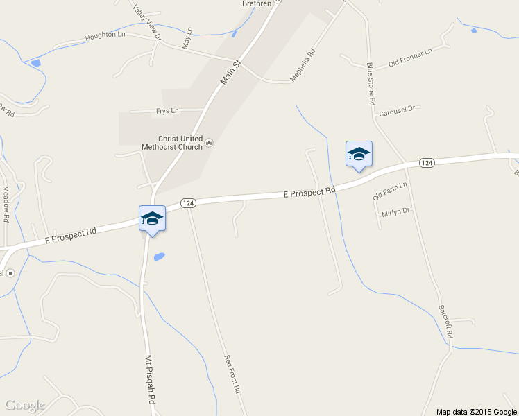 map of restaurants, bars, coffee shops, grocery stores, and more near 4584 East Prospect Road in York