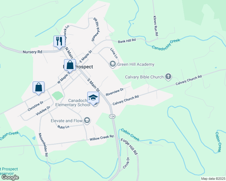 map of restaurants, bars, coffee shops, grocery stores, and more near 11 Riverview Drive in Wrightsville