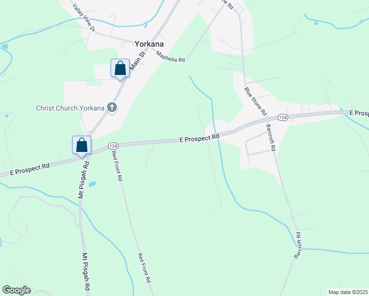 map of restaurants, bars, coffee shops, grocery stores, and more near 4604 E Prospect Rd in York