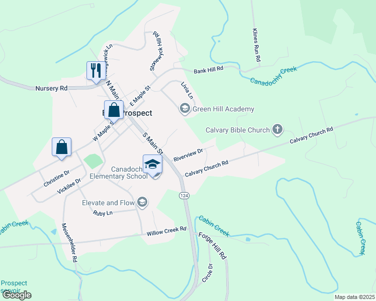 map of restaurants, bars, coffee shops, grocery stores, and more near 11 Riverview Drive in Wrightsville
