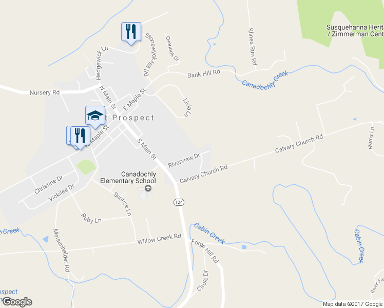 map of restaurants, bars, coffee shops, grocery stores, and more near 21 Riverview Drive in Wrightsville