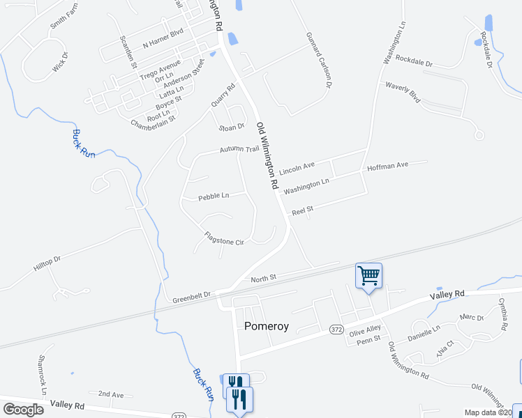 map of restaurants, bars, coffee shops, grocery stores, and more near 312 Flagstone Circle in Coatesville