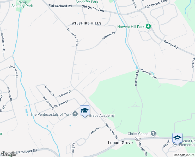 map of restaurants, bars, coffee shops, grocery stores, and more near 3780 Laurel Lane in East York