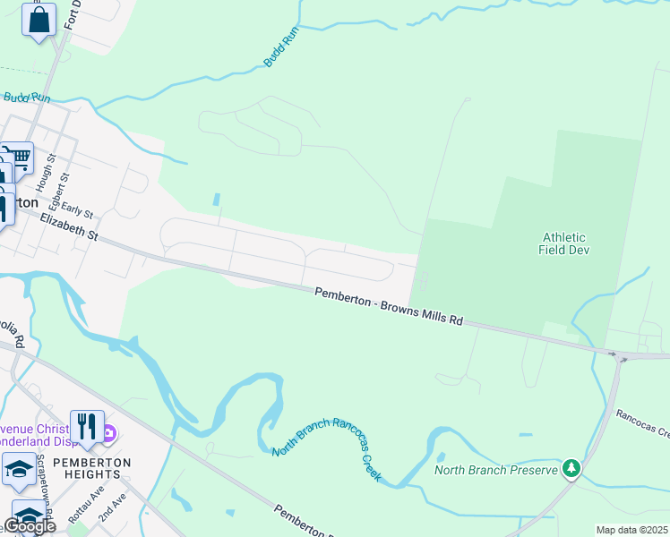 map of restaurants, bars, coffee shops, grocery stores, and more near 188 Kinsley Road in Pemberton