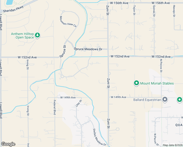 map of restaurants, bars, coffee shops, grocery stores, and more near 15042 Prairie Place in Broomfield