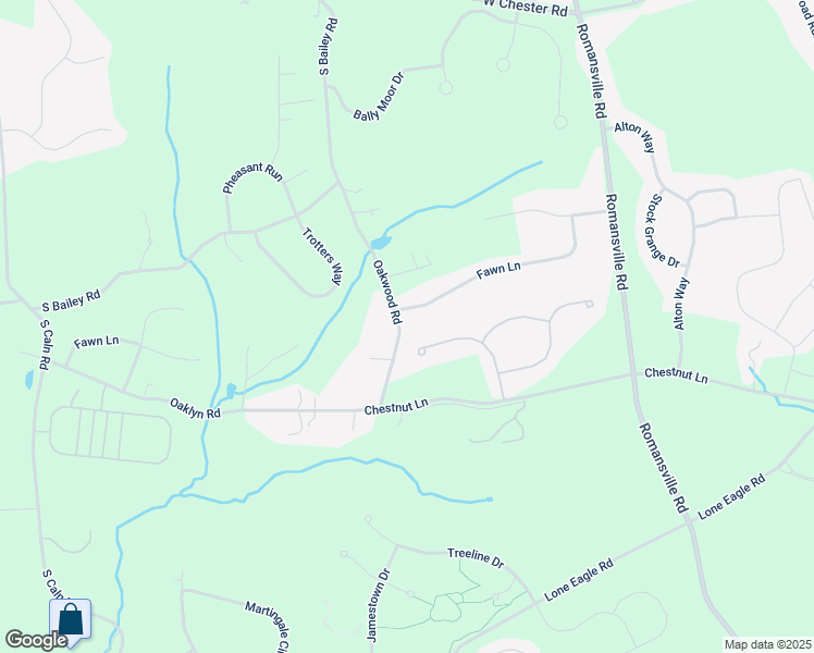 map of restaurants, bars, coffee shops, grocery stores, and more near 1437 Oakwood Road in Chester County