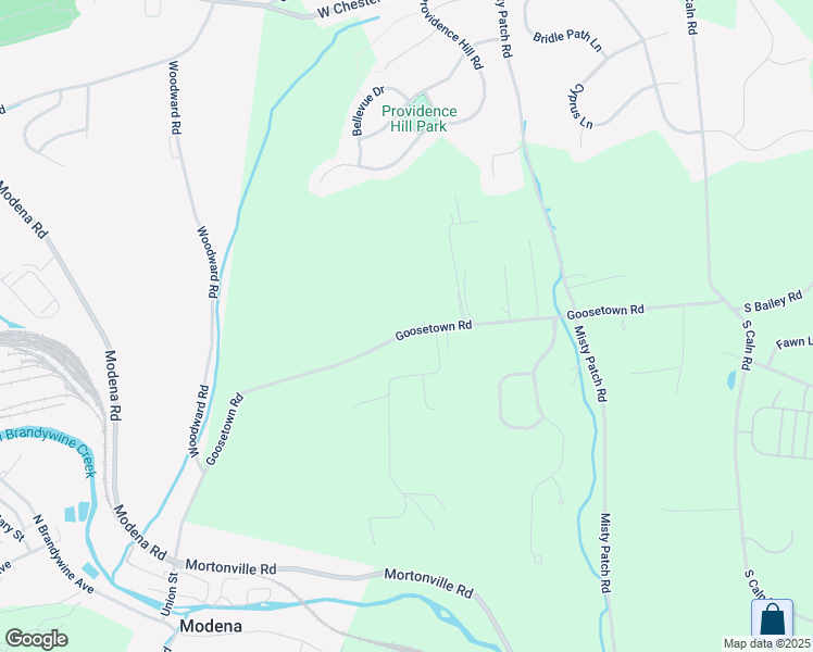 map of restaurants, bars, coffee shops, grocery stores, and more near 1675 Goosetown Road in Coatesville