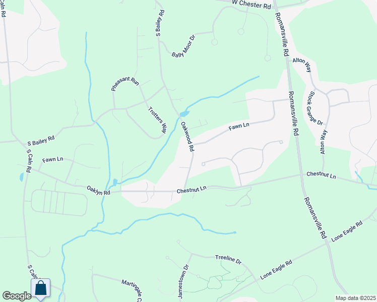 map of restaurants, bars, coffee shops, grocery stores, and more near 1440 Oakwood Road in Chester County