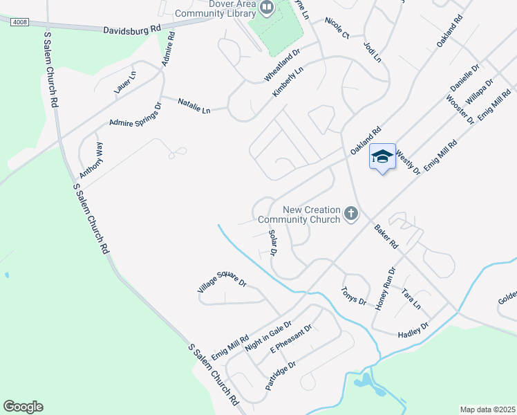 map of restaurants, bars, coffee shops, grocery stores, and more near 2955 Rainbow Road in Dover