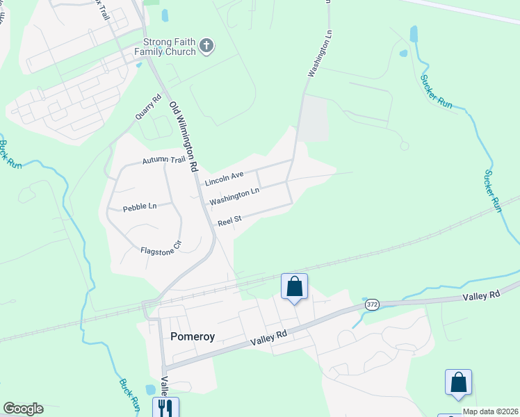 map of restaurants, bars, coffee shops, grocery stores, and more near 53 Reel Street in Coatesville