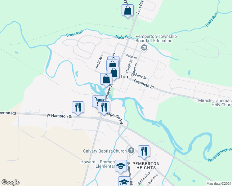 map of restaurants, bars, coffee shops, grocery stores, and more near 1 Mary Street in Pemberton