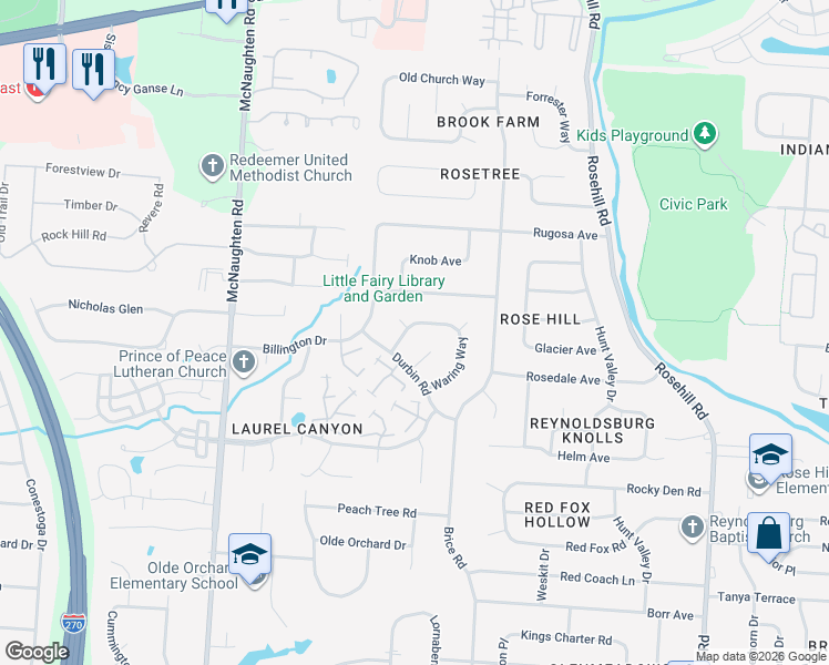 map of restaurants, bars, coffee shops, grocery stores, and more near 6373 Plankton Drive in Columbus