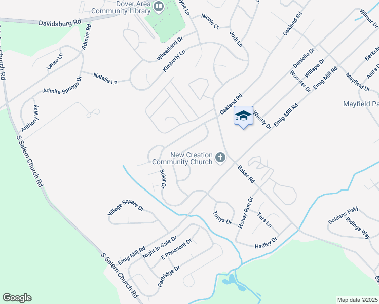 map of restaurants, bars, coffee shops, grocery stores, and more near 3009 Milky Way in Dover