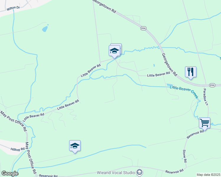 map of restaurants, bars, coffee shops, grocery stores, and more near 43 Little Beaver Rd in Strasburg