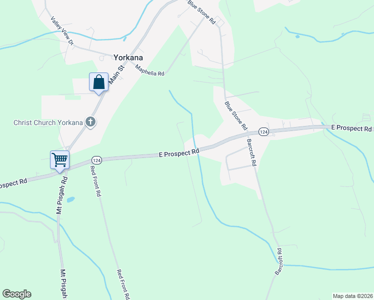 map of restaurants, bars, coffee shops, grocery stores, and more near 4631 East Prospect Road in York