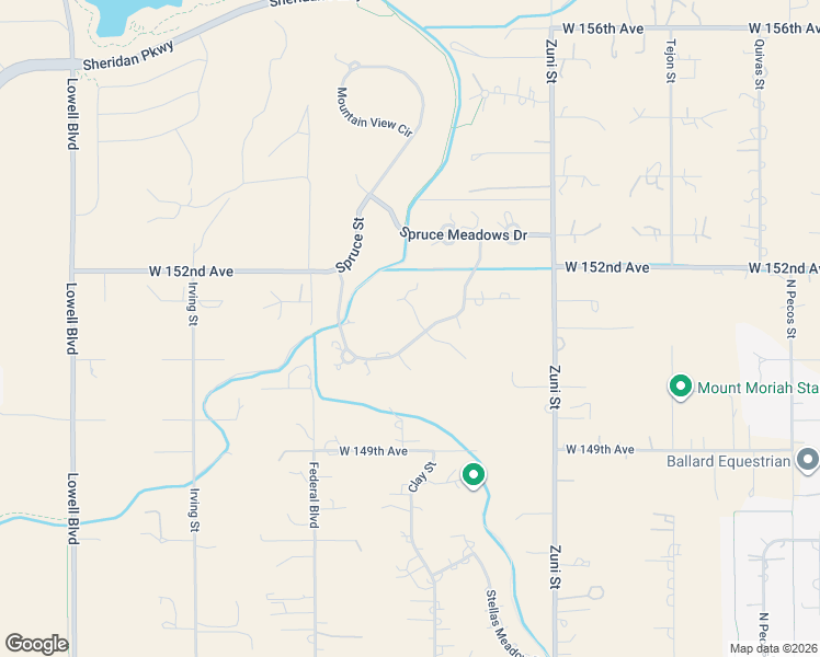 map of restaurants, bars, coffee shops, grocery stores, and more near 15101 Prairie Place in Broomfield