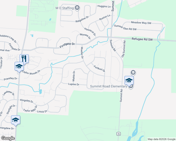 map of restaurants, bars, coffee shops, grocery stores, and more near 961 Mastell Dr in Reynoldsburg