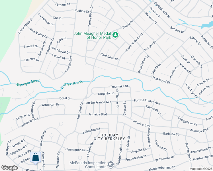 map of restaurants, bars, coffee shops, grocery stores, and more near 99 Troumaka Street in Toms River