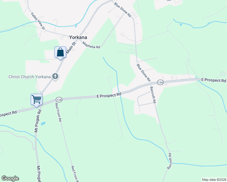 map of restaurants, bars, coffee shops, grocery stores, and more near 4631 East Prospect Road in York