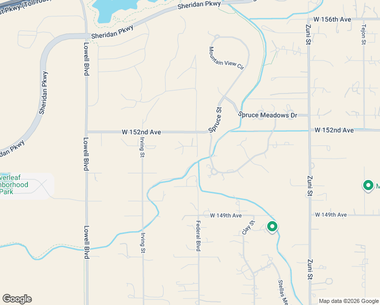 map of restaurants, bars, coffee shops, grocery stores, and more near 3050 West 151st Court in Broomfield