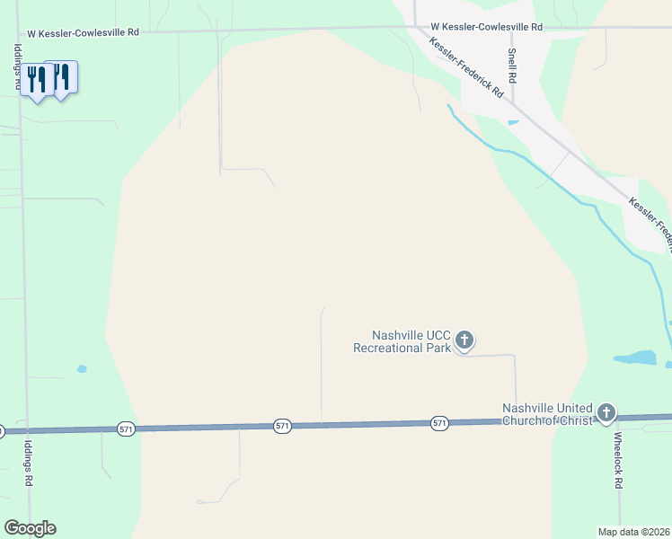 map of restaurants, bars, coffee shops, grocery stores, and more near 5235 Ohio 571 in West Milton