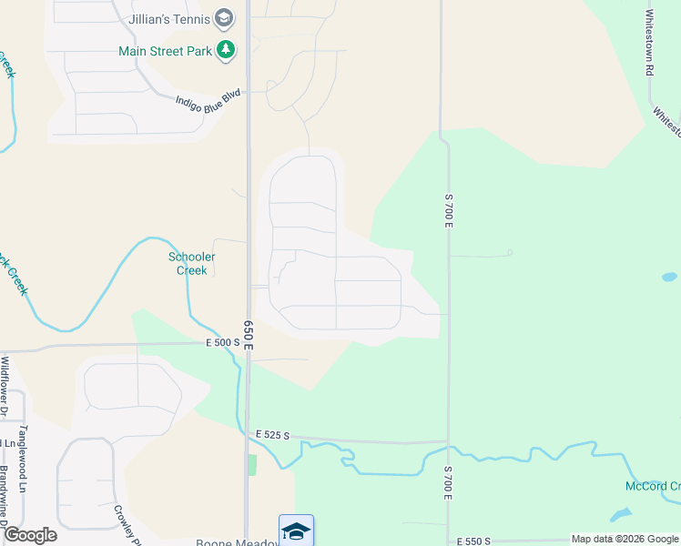 map of restaurants, bars, coffee shops, grocery stores, and more near 6867 Fallen Leaf Drive in Whitestown