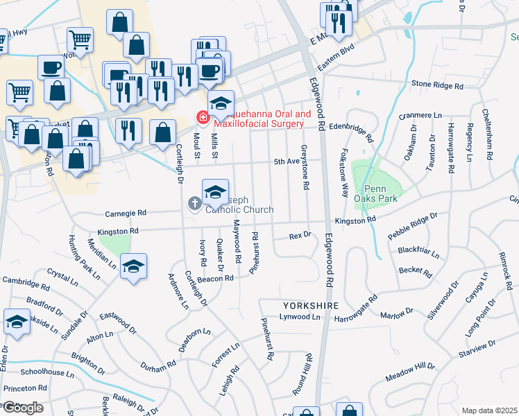 map of restaurants, bars, coffee shops, grocery stores, and more near 336 Wynwood Road in East York