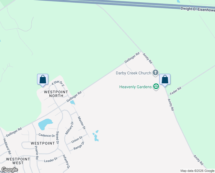 map of restaurants, bars, coffee shops, grocery stores, and more near 8075 Dellinger Road in Galloway