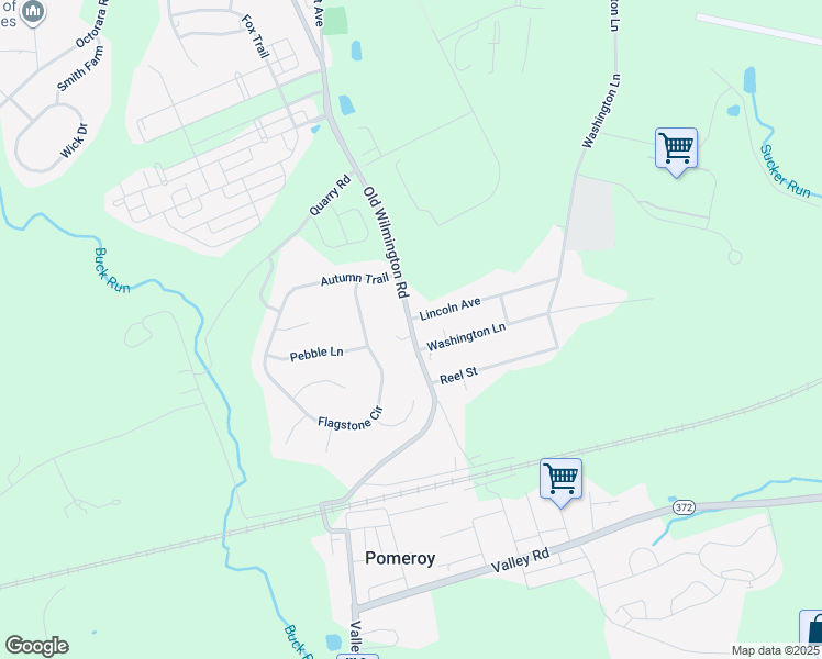 map of restaurants, bars, coffee shops, grocery stores, and more near 942 Old Wilmington Road in Coatesville