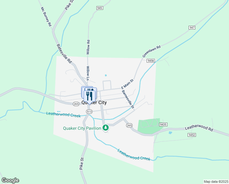 map of restaurants, bars, coffee shops, grocery stores, and more near 236 Broadway Street in Quaker City