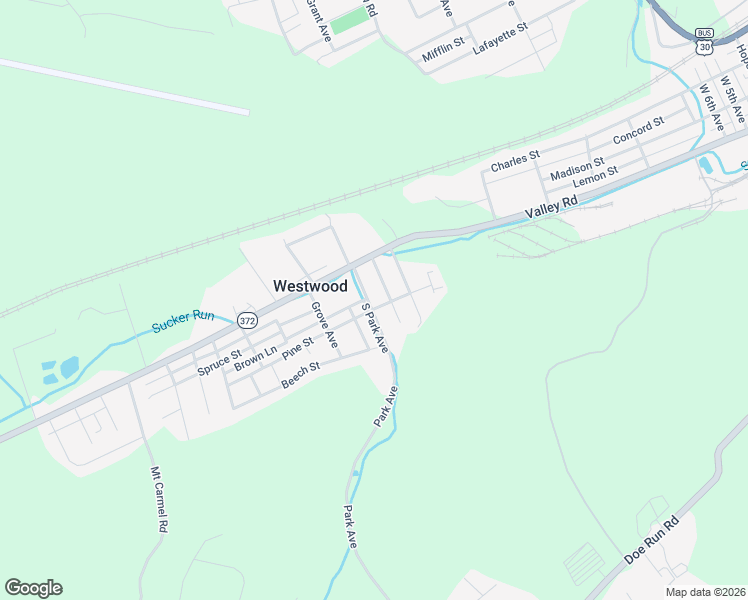 map of restaurants, bars, coffee shops, grocery stores, and more near 24 Bradley Avenue in Coatesville