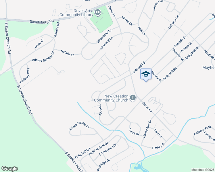 map of restaurants, bars, coffee shops, grocery stores, and more near 3022 Solar Drive in Dover