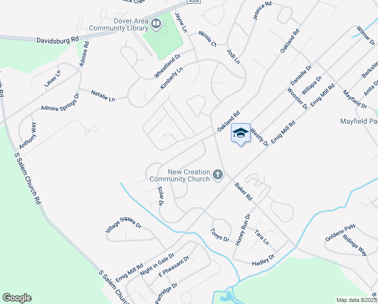 map of restaurants, bars, coffee shops, grocery stores, and more near 3045 Solar Drive in Dover