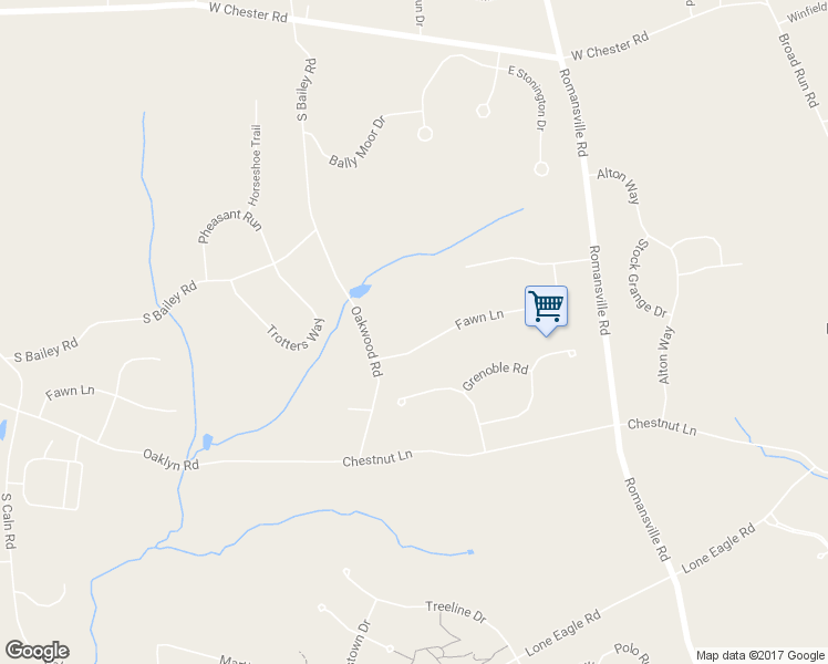 map of restaurants, bars, coffee shops, grocery stores, and more near 2073 Fawn Lane in Coatesville