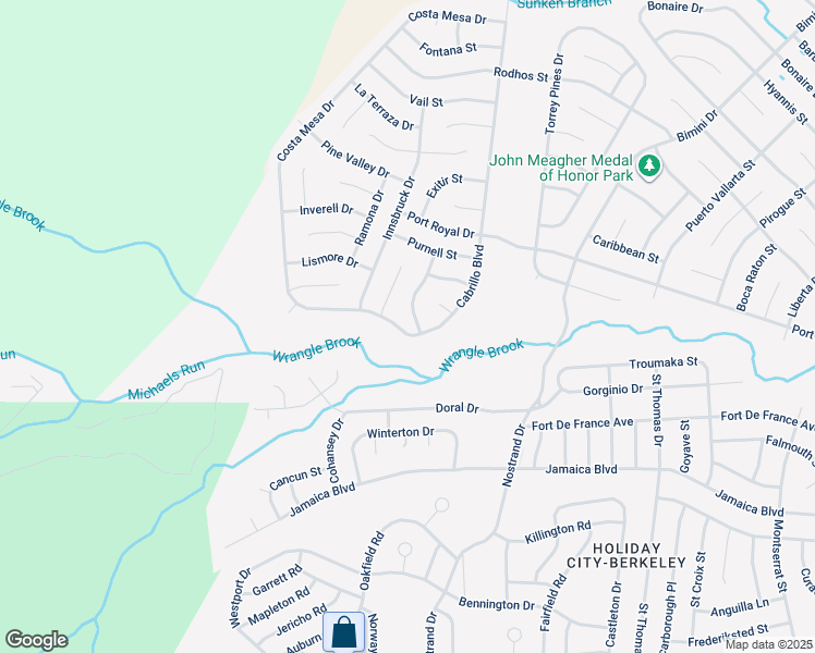 map of restaurants, bars, coffee shops, grocery stores, and more near 230 Cabrillo Boulevard in Toms River