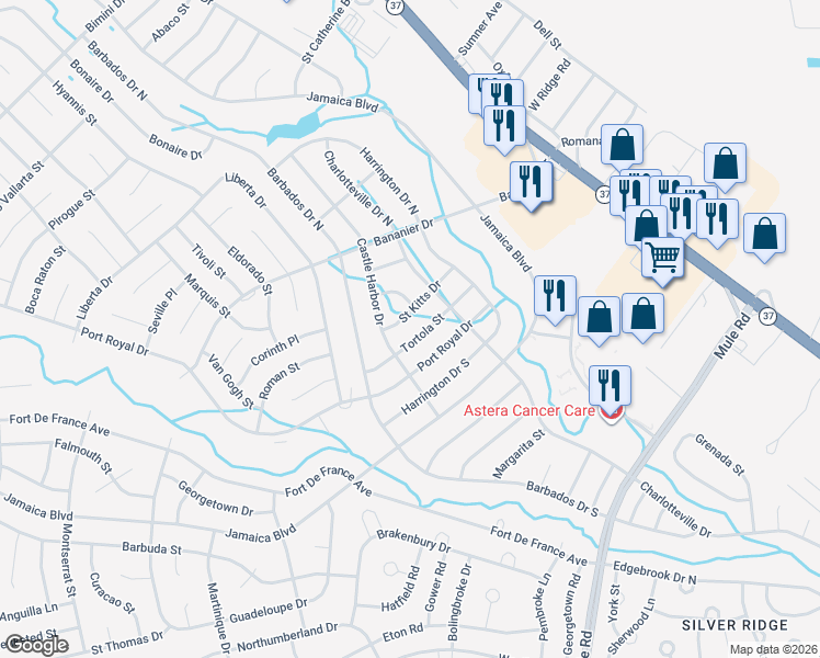 map of restaurants, bars, coffee shops, grocery stores, and more near 157 Prince Charles Drive in Toms River