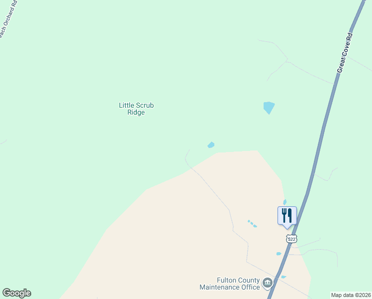 map of restaurants, bars, coffee shops, grocery stores, and more near 409 R and D Lane in McConnellsburg