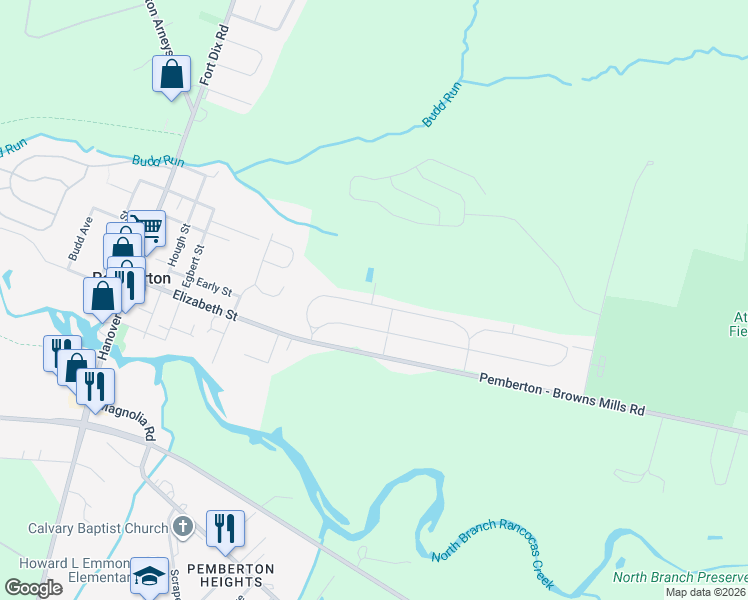 map of restaurants, bars, coffee shops, grocery stores, and more near 130 Lemmon Avenue in Pemberton
