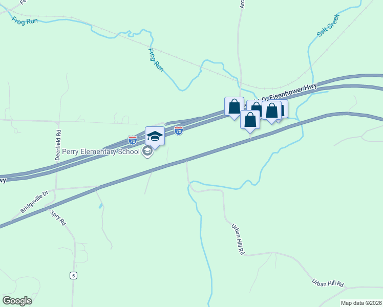 map of restaurants, bars, coffee shops, grocery stores, and more near 7095 East Pike in Zanesville
