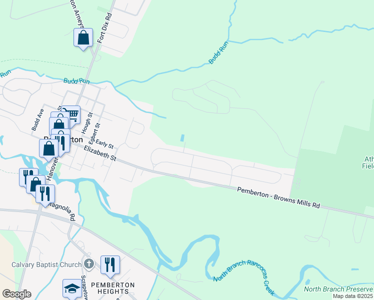 map of restaurants, bars, coffee shops, grocery stores, and more near 132 Lemmon Avenue in Pemberton